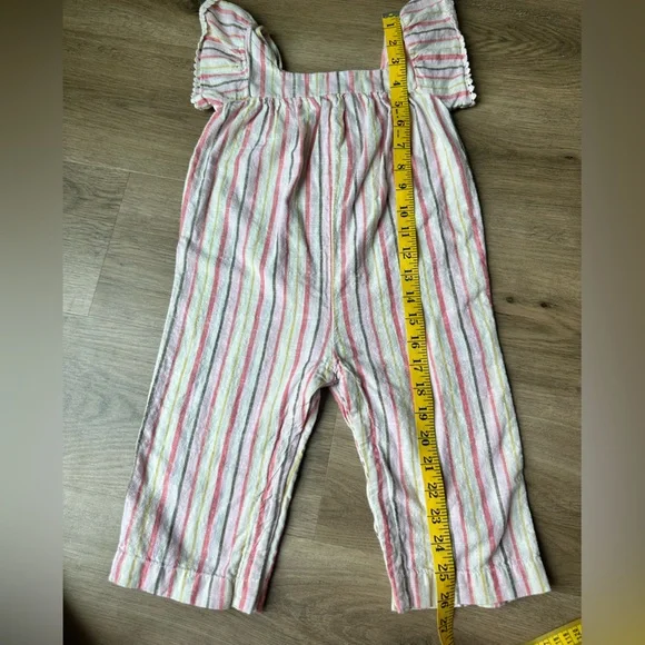 Old Navy Pink and White Striped Jumpsuit size 2T - Picture 11 of 12